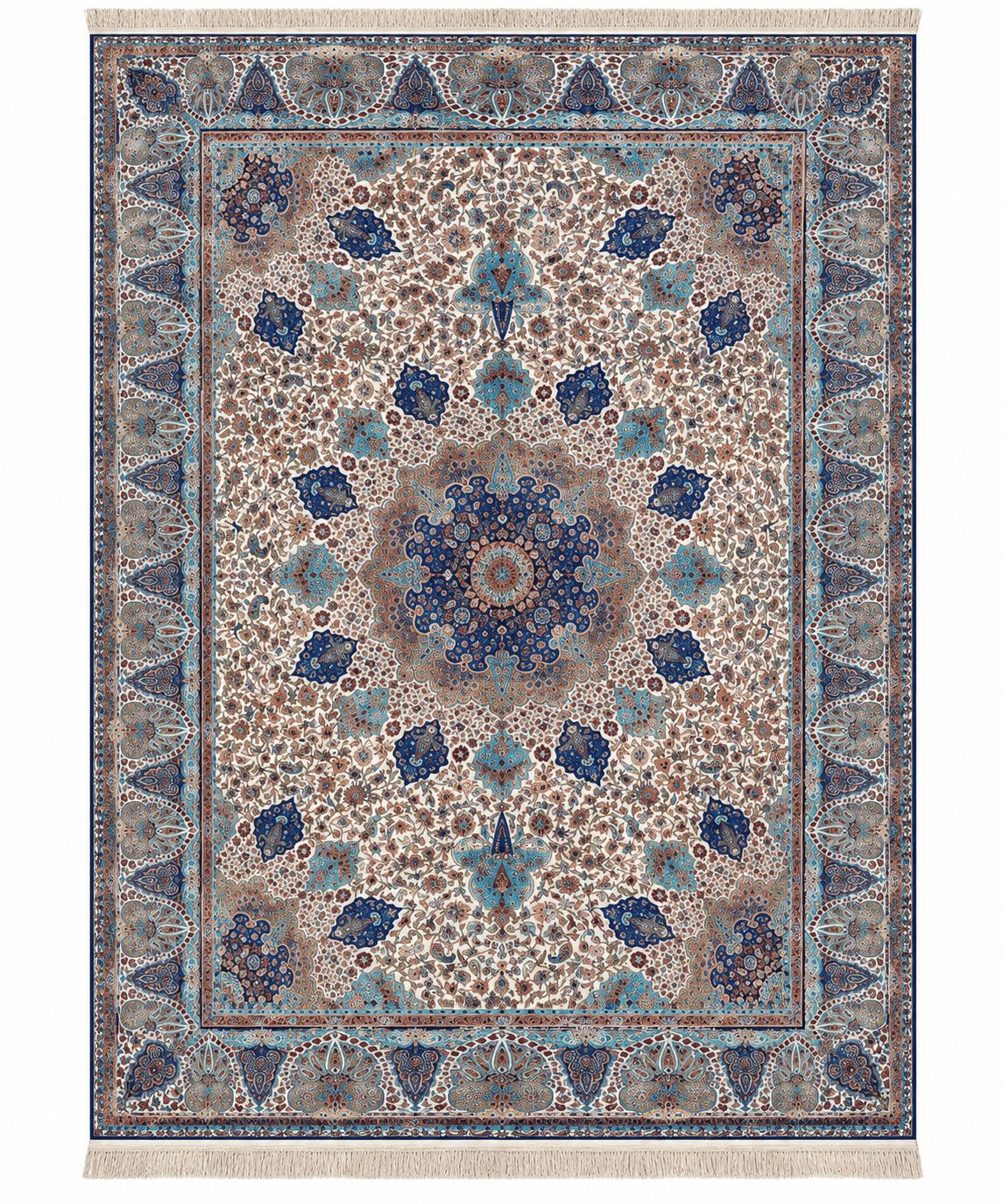 Luxury Qum Silk Handwoven Oriental Rug – 10'2" × 13'2"