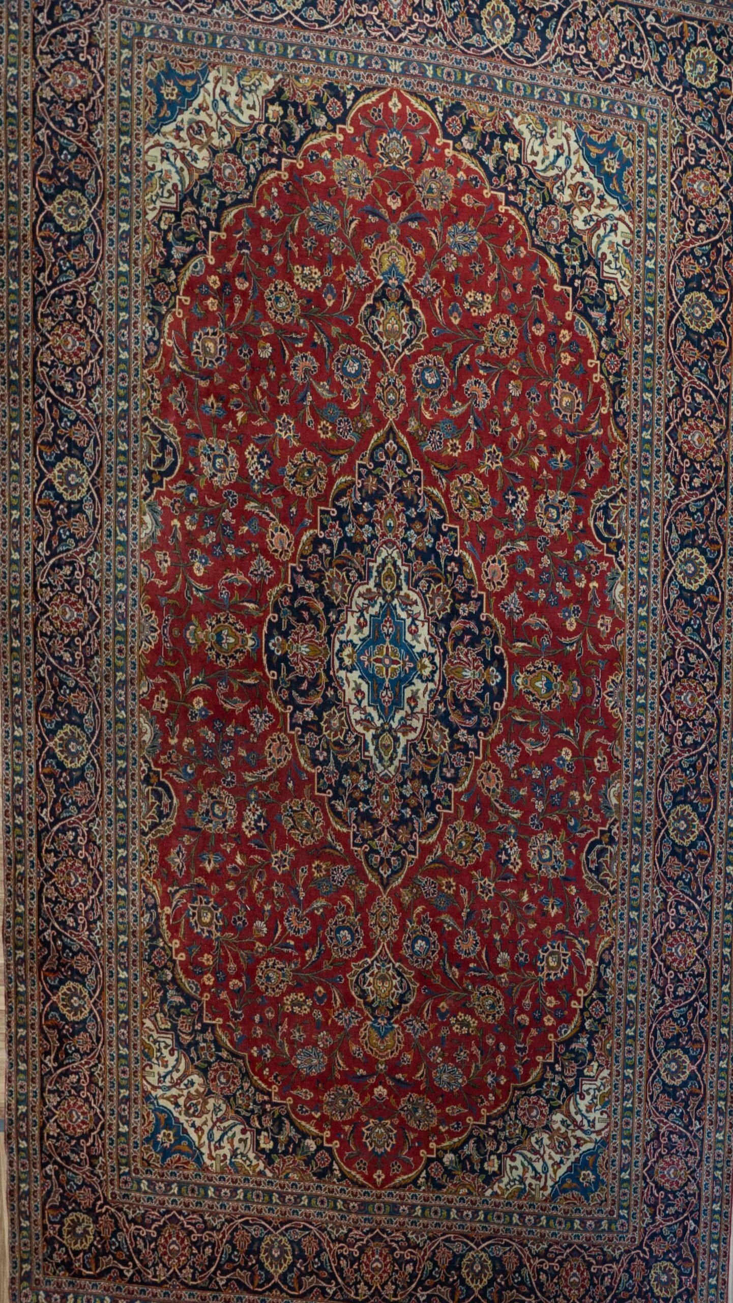 Kashan Wool Silk Rug 9.5'x12.5' View 1