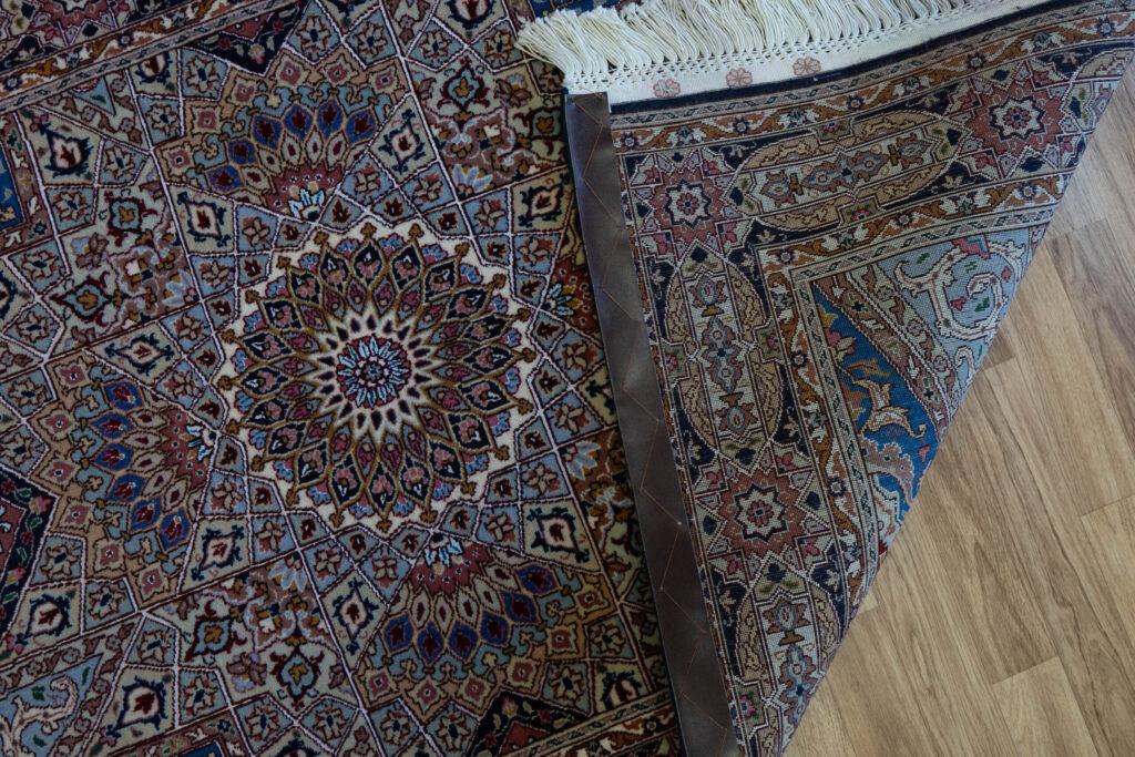 Tabriz Wool Silk Rug 3.4'x5' View 5