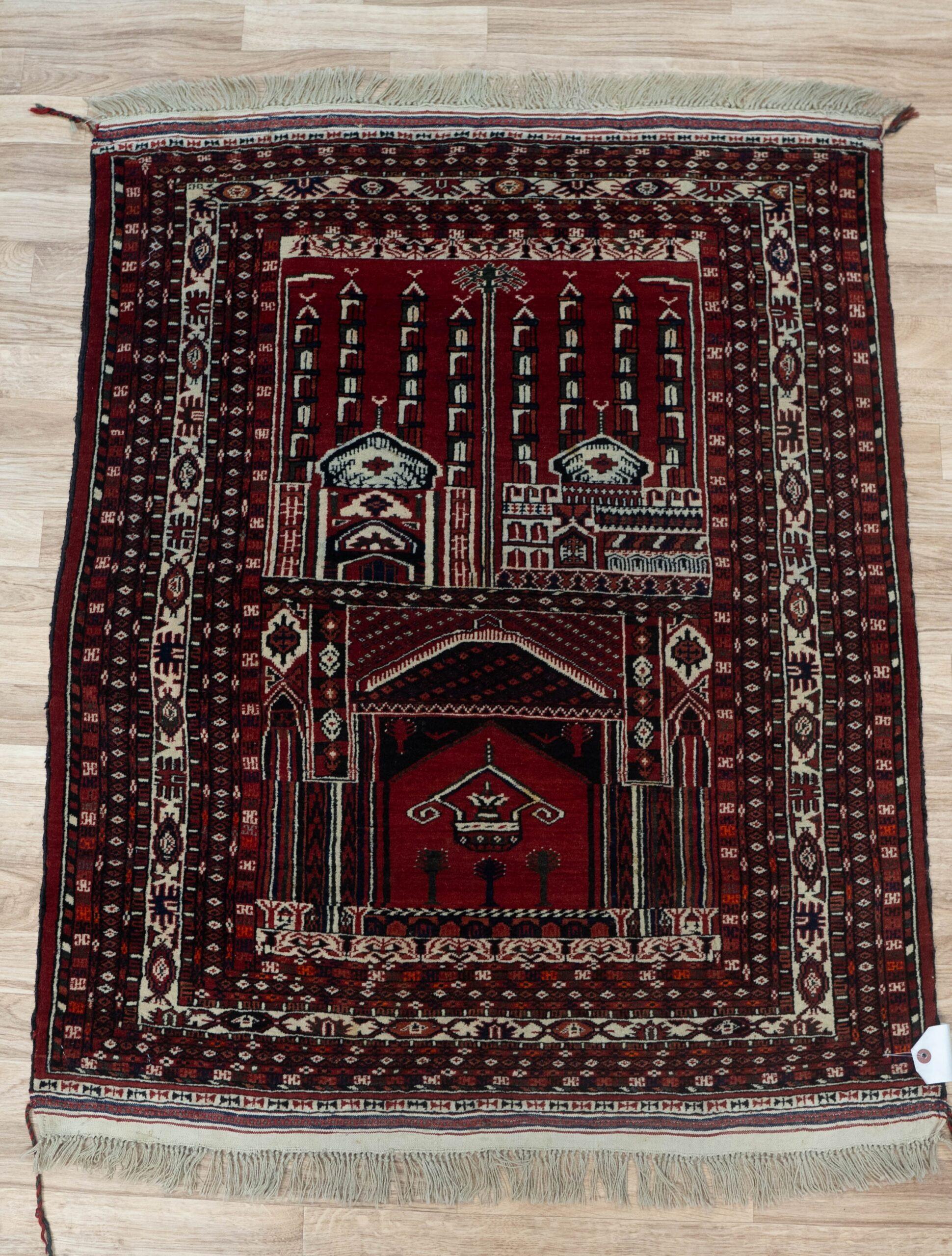 Turkmen Wool Rug 3.10x3.10 View 1