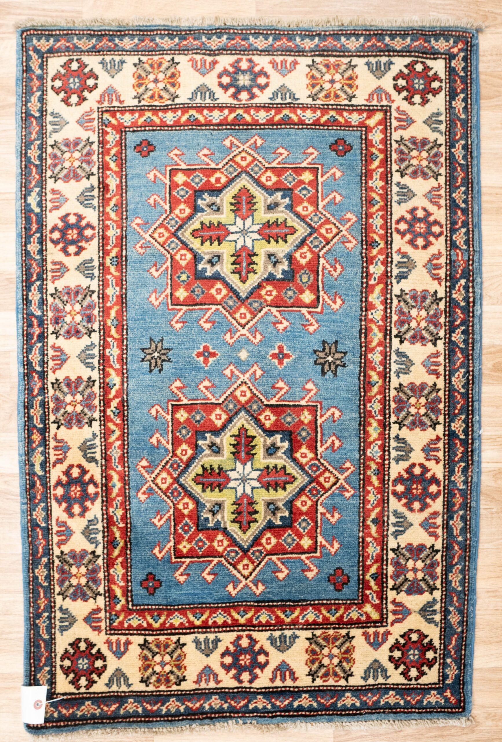 Kazak Wool Rug 3.9x2.6 View 1