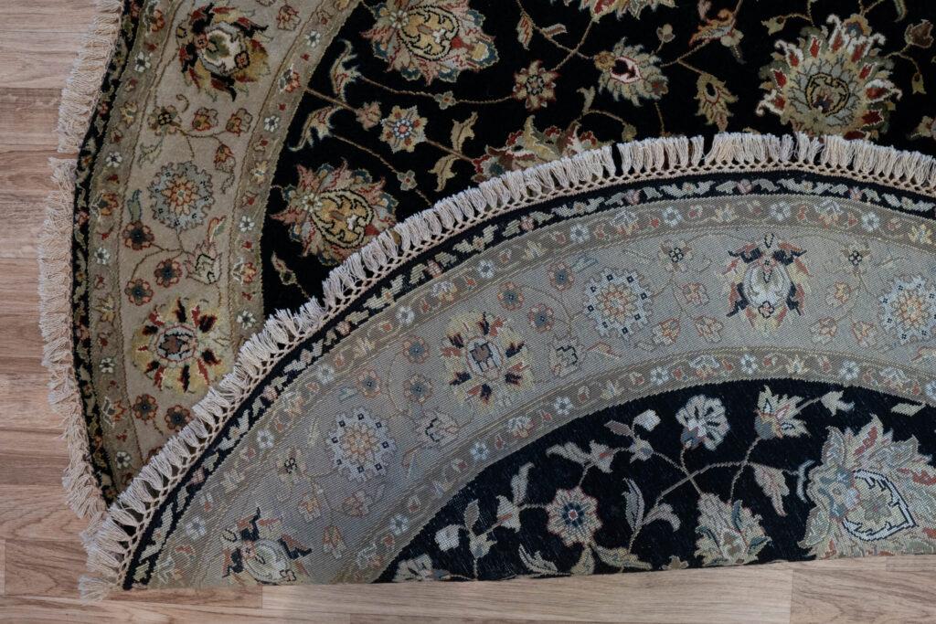 Kashan Wool Silk Rug 5'x5' View 4