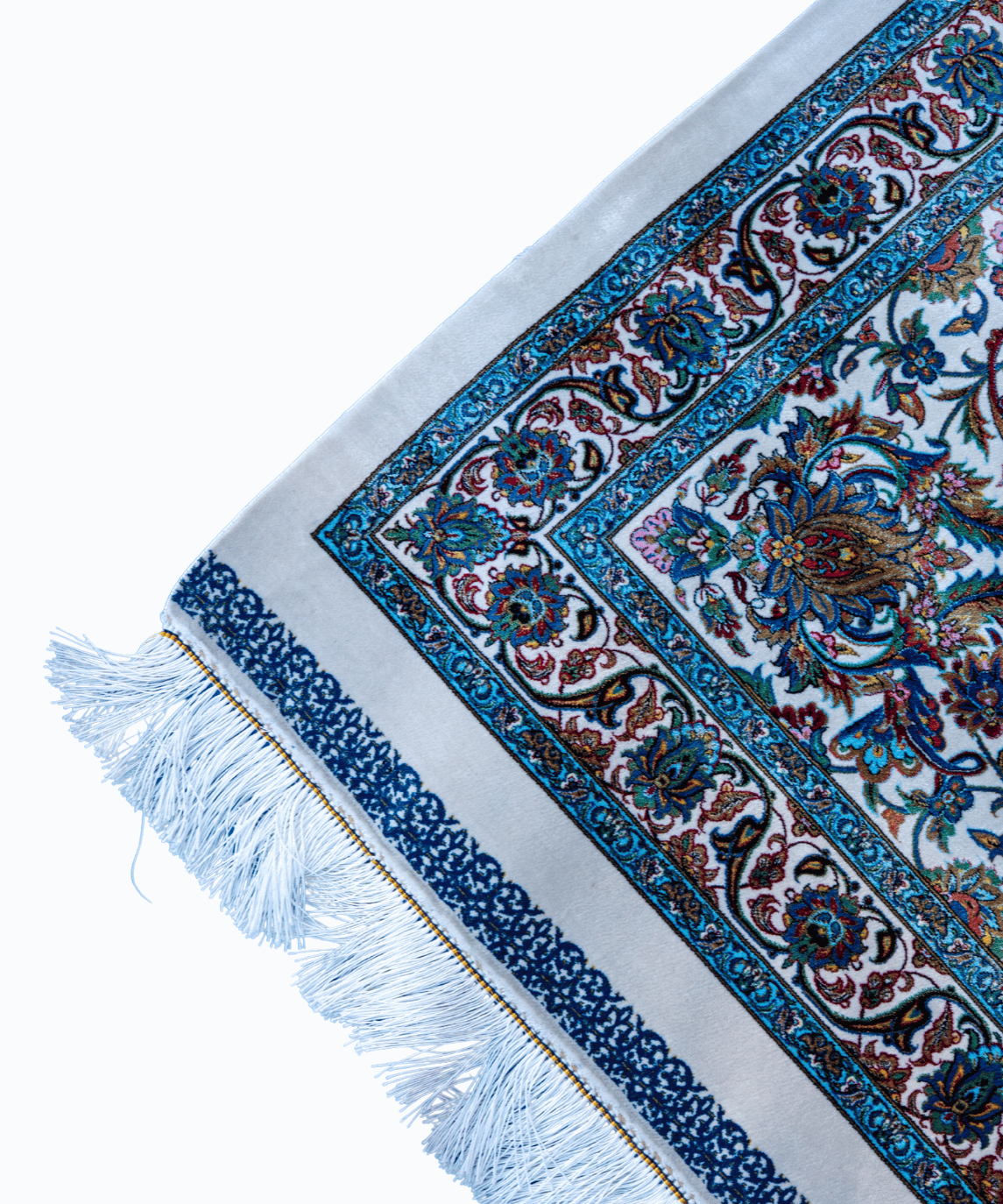 Luxury Qum Silk Handwoven Oriental Rug – 9'8" × 12'8" View 5