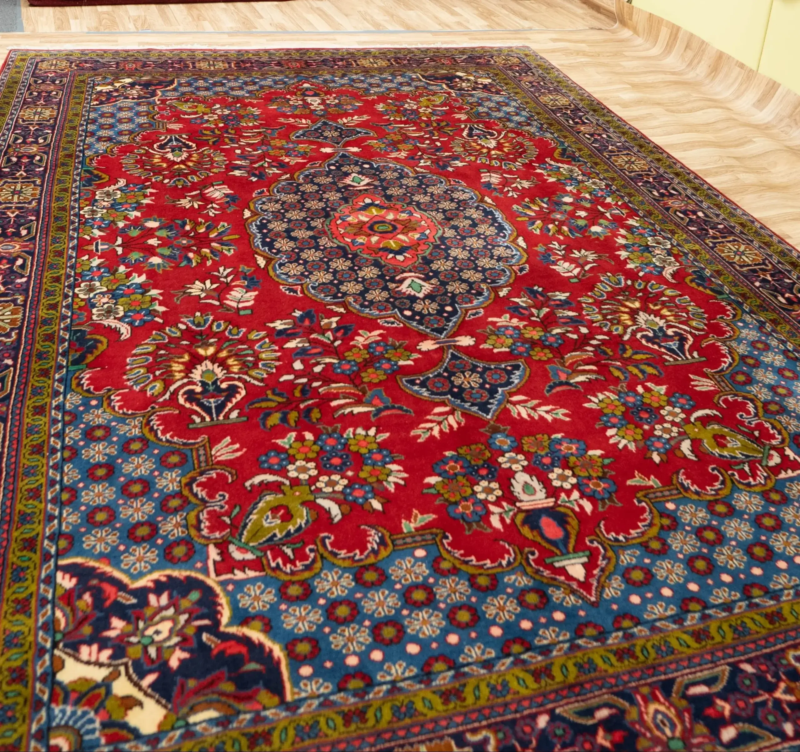 Sarouk Wool Rug Pile 6.8 x 9.8 View 1