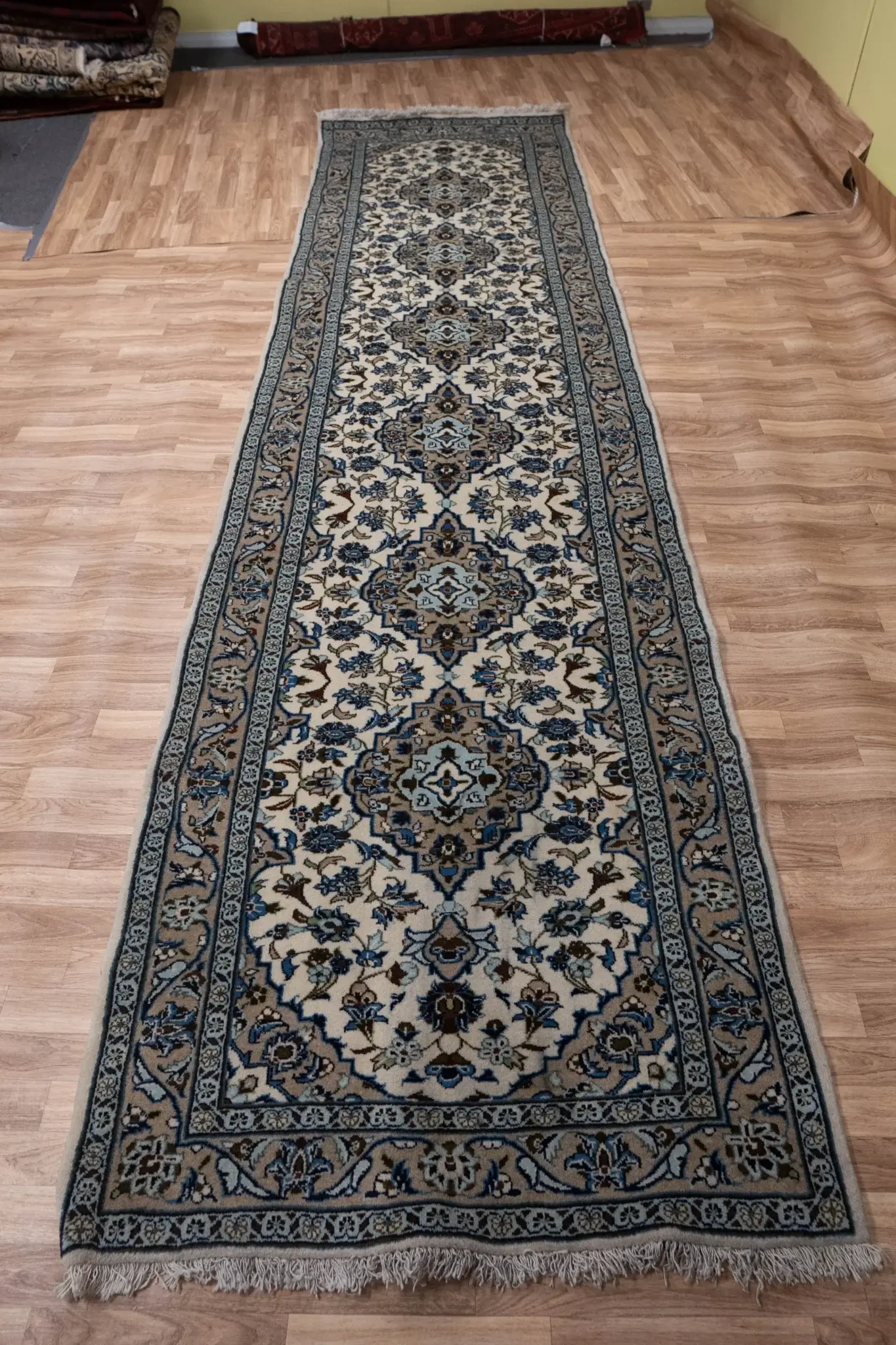 Kashan Wool Rug 3.0 x 13.0' View 2