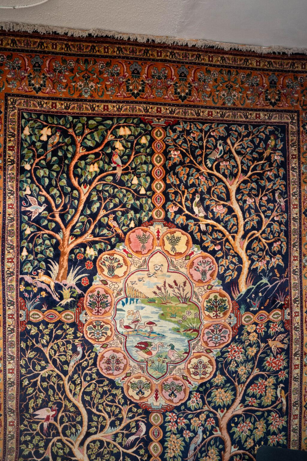 Tabriz Kurk Wool Rug 10'x13' View 2