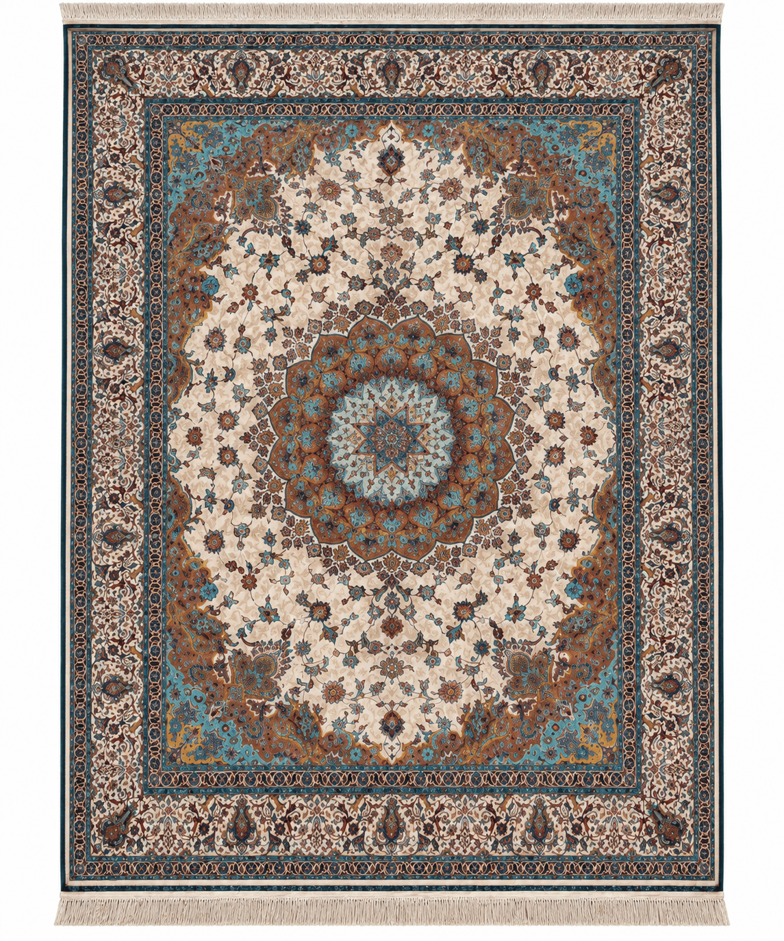 Luxury Qum Silk Handwoven Oriental Rug – 9'8" × 12'8"