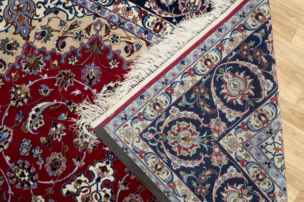 Isfahan Wool Rug 6.8 x 9.8 View 5