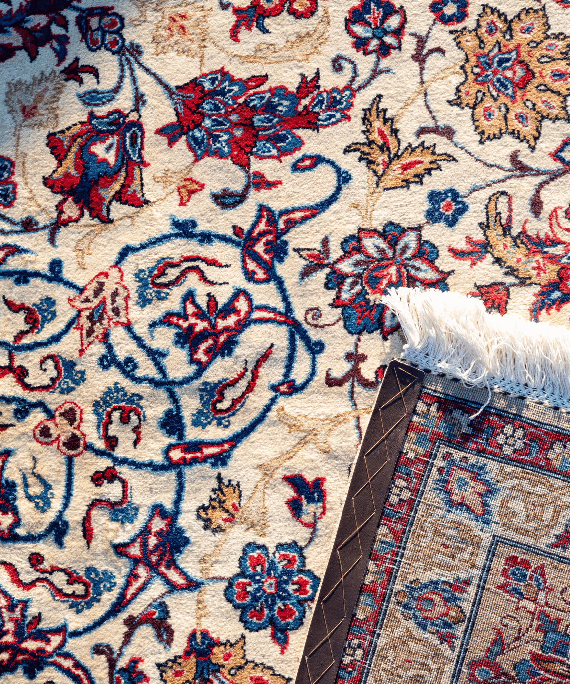 Traditional Isfahan Kork Wool Handwoven Oriental Rug – 9'8" × 12'8" View 3
