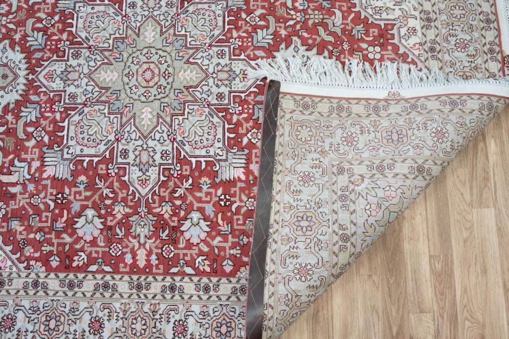 Tabriz Wool Silk Rug 5'x7' View 4