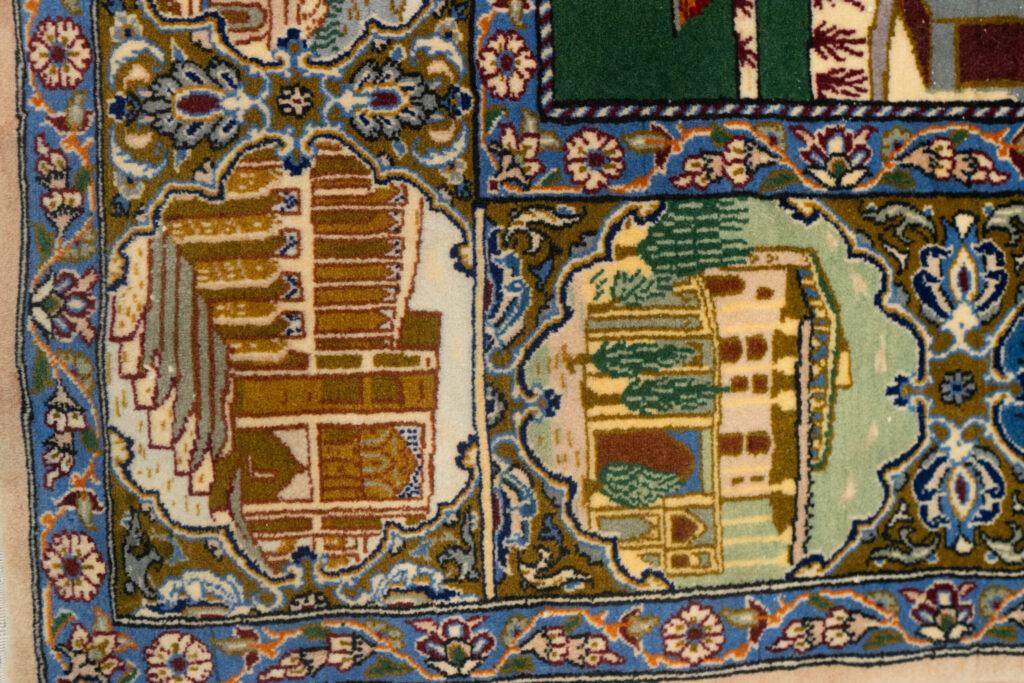 Isfahan Wool Rug 3.9'x5.1' View 4