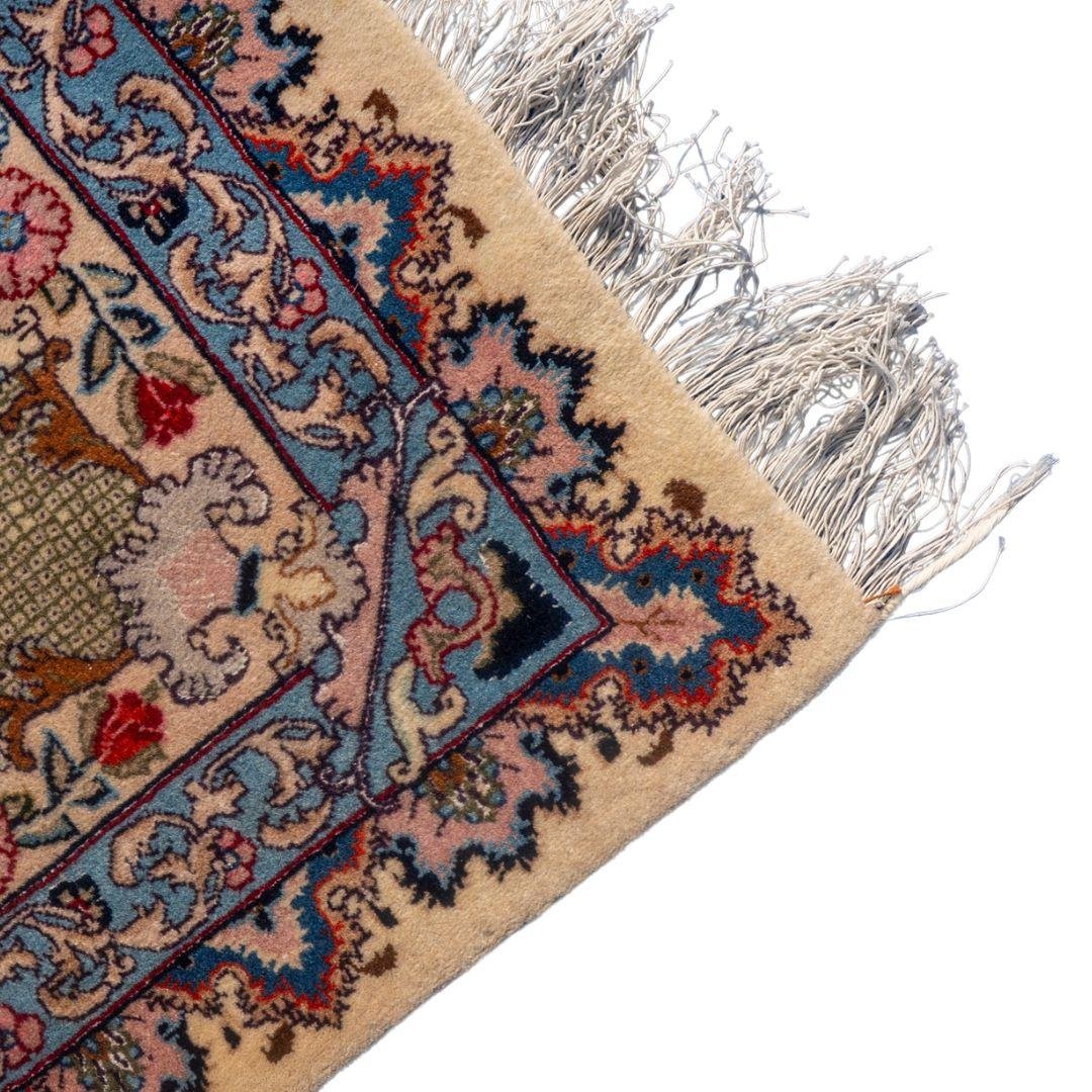 Kashmar Handwoven Blue & Ivory Wool Oriental Rug – 10×13 View 2
