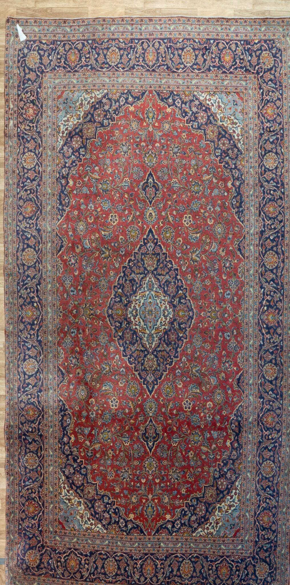 Kashan Kurk Wool Rug 8.1'x11.10' View 4