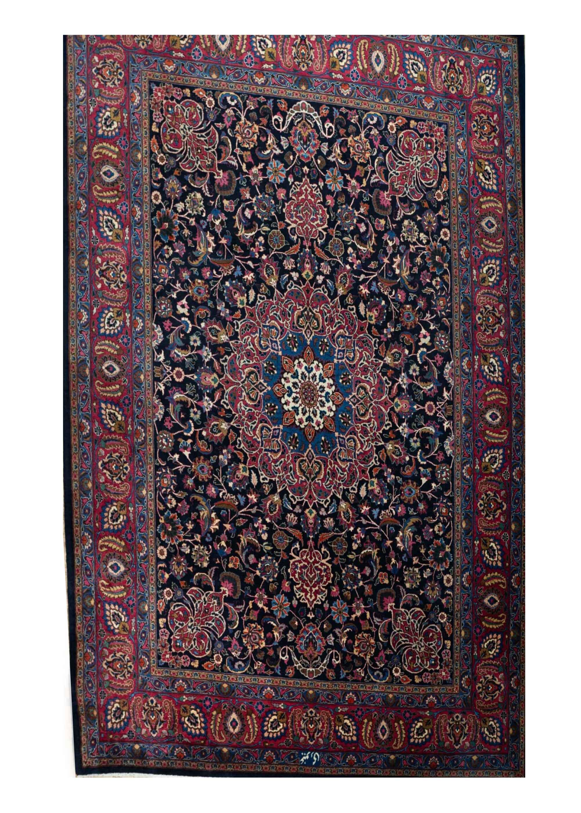 Mashad Kurk Wool Rug 9.10'x12.10'