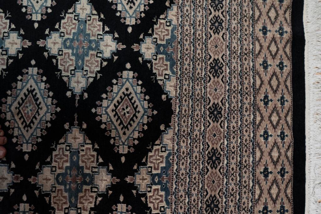 Bokhara Wool Silk Rug 9'x12' View 5