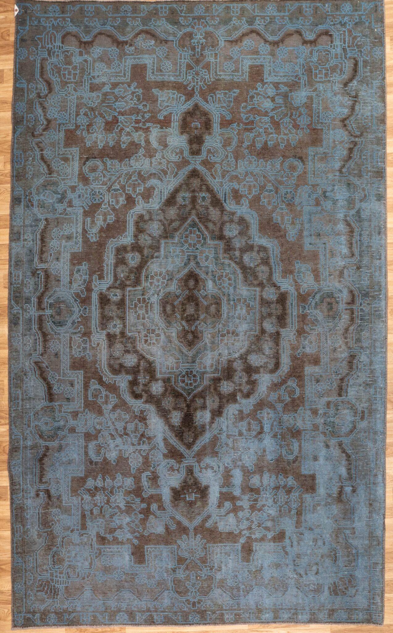Vintage Overdyed Tabriz Rug 6'x9' View 1