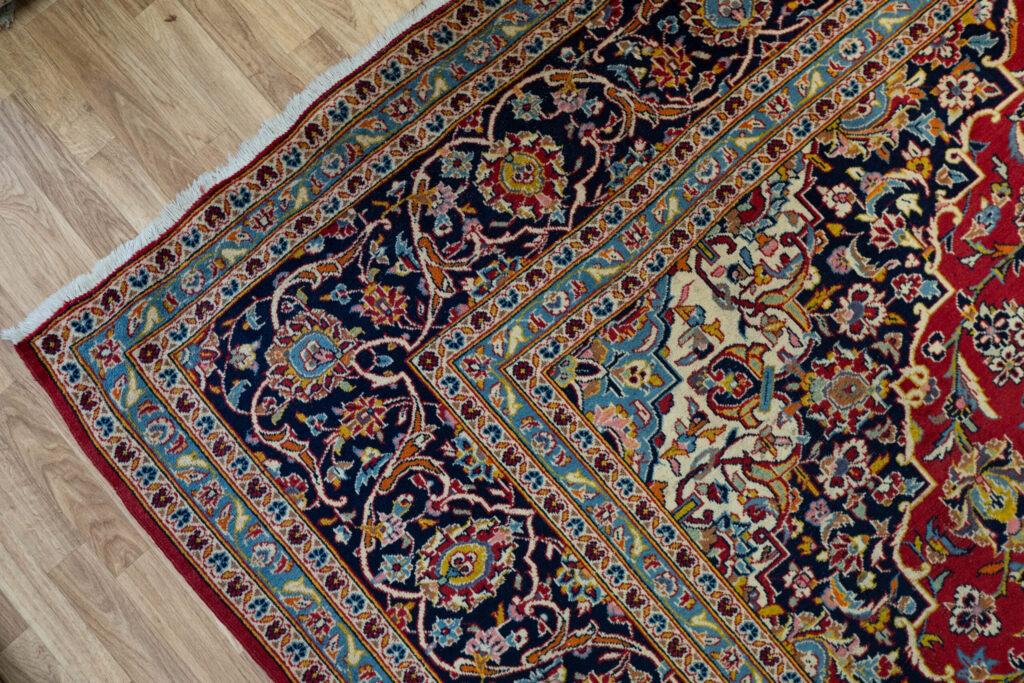 Kashan wool Silk Rug 9.9'x12.8' View 4