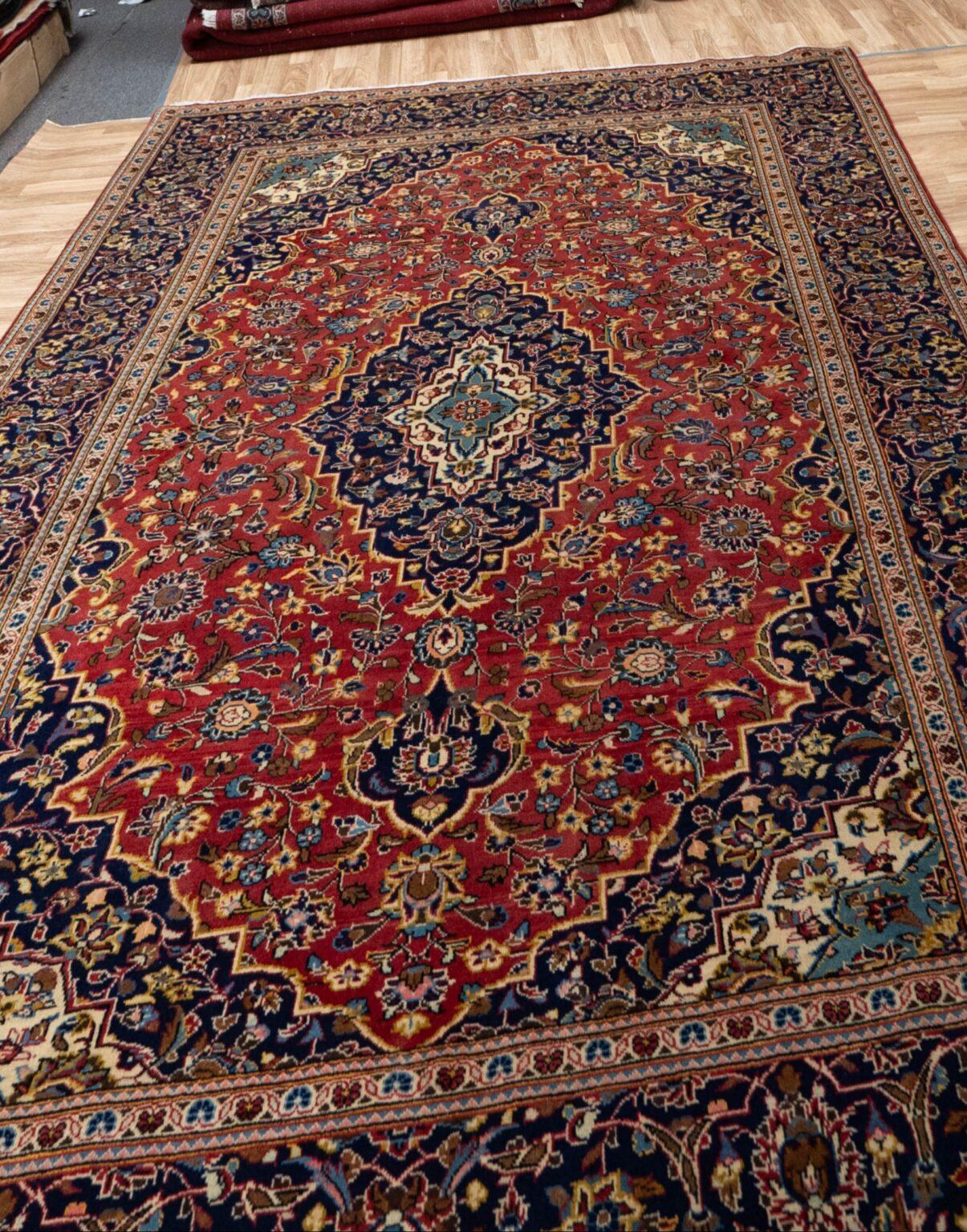 Kashan Wool Rug 6.8x9.8 View 3