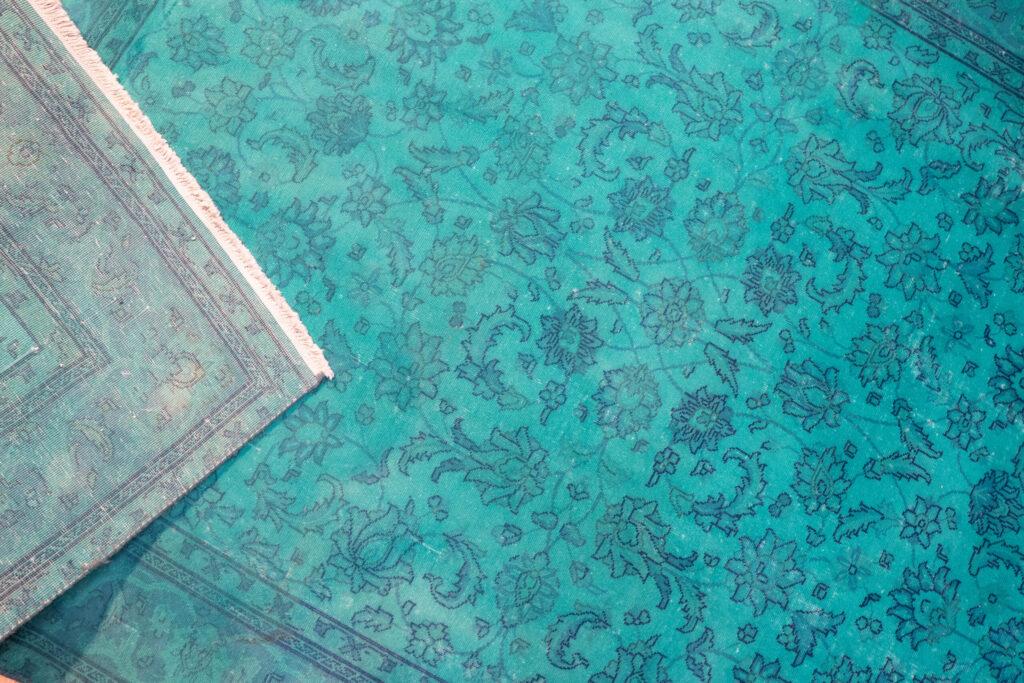 Vintage Overdyed Wool Rug 5.4'x7.4' View 6