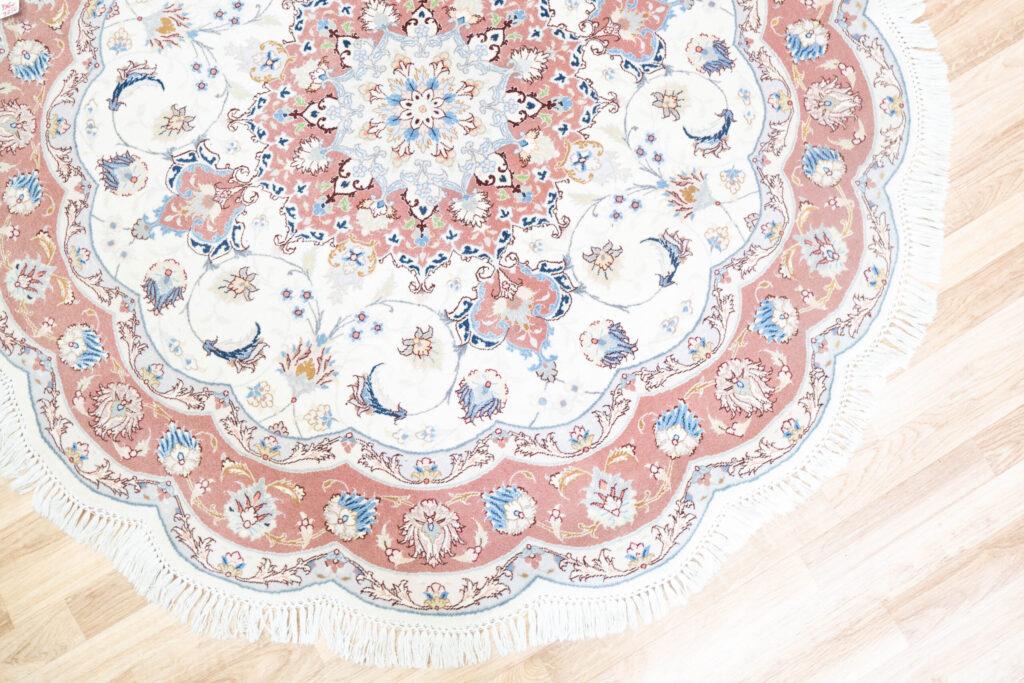 Tabriz Wool Silk Rug 5'x5' View 3