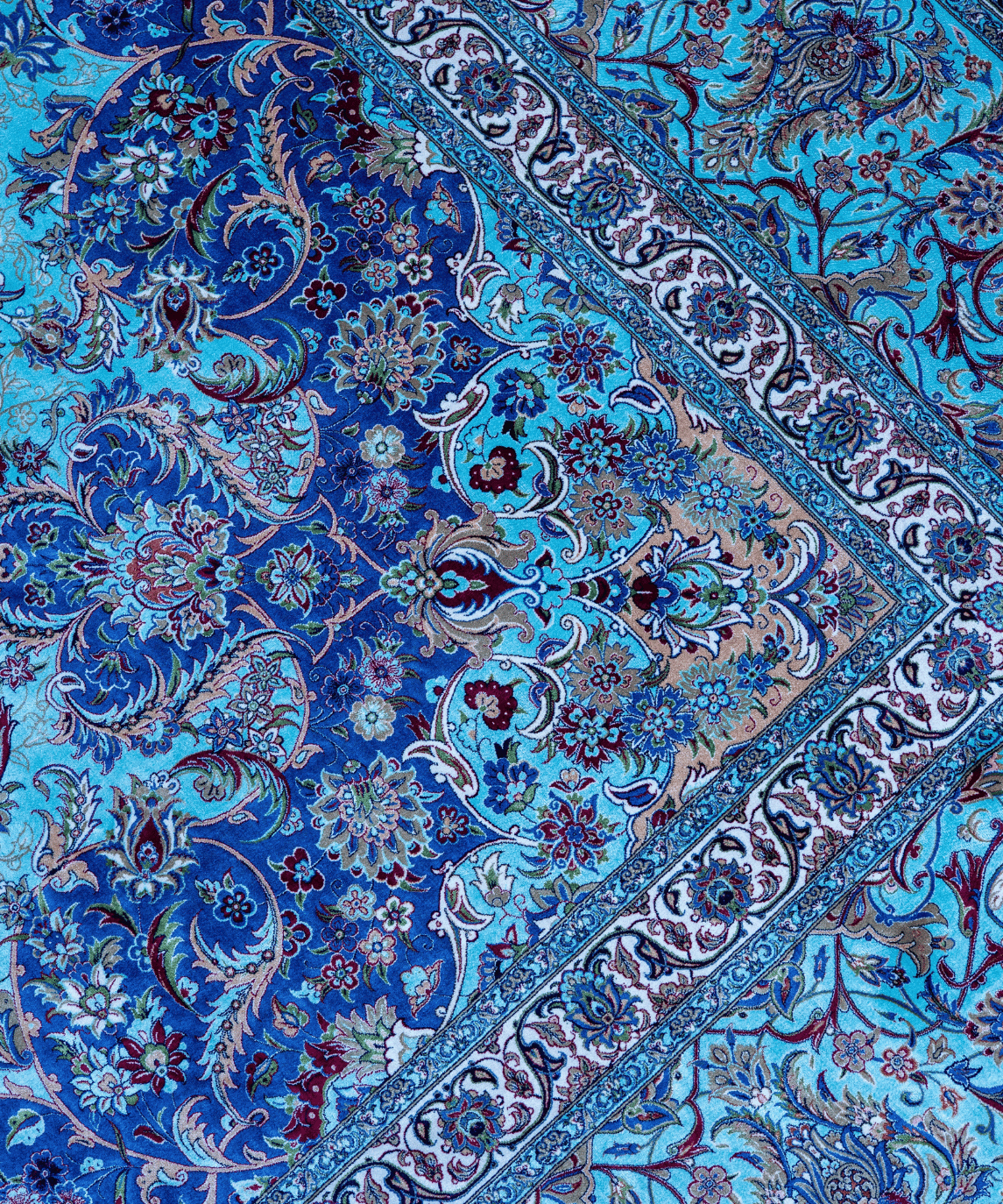 Luxury Qum Silk Handwoven Oriental Rug – 9'9" × 12'10" View 3
