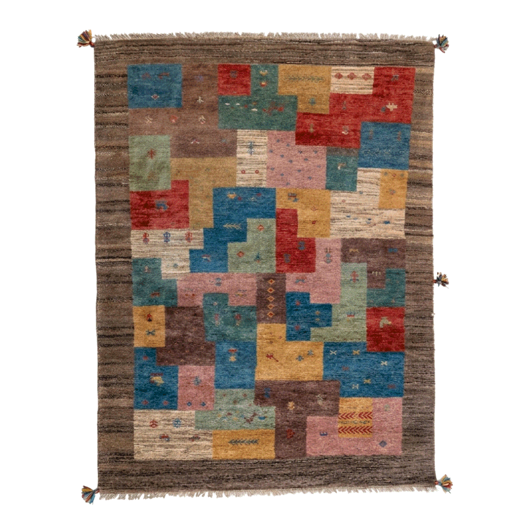 Gabbeh Rug 3924 – Genuine Hand-Woven Wool Oriental Rug