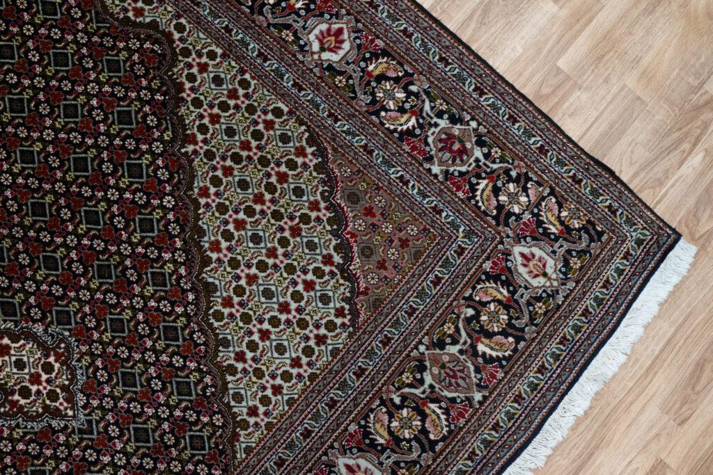 Tabriz Wool Silk Rug 6.9'x9.9' View 5