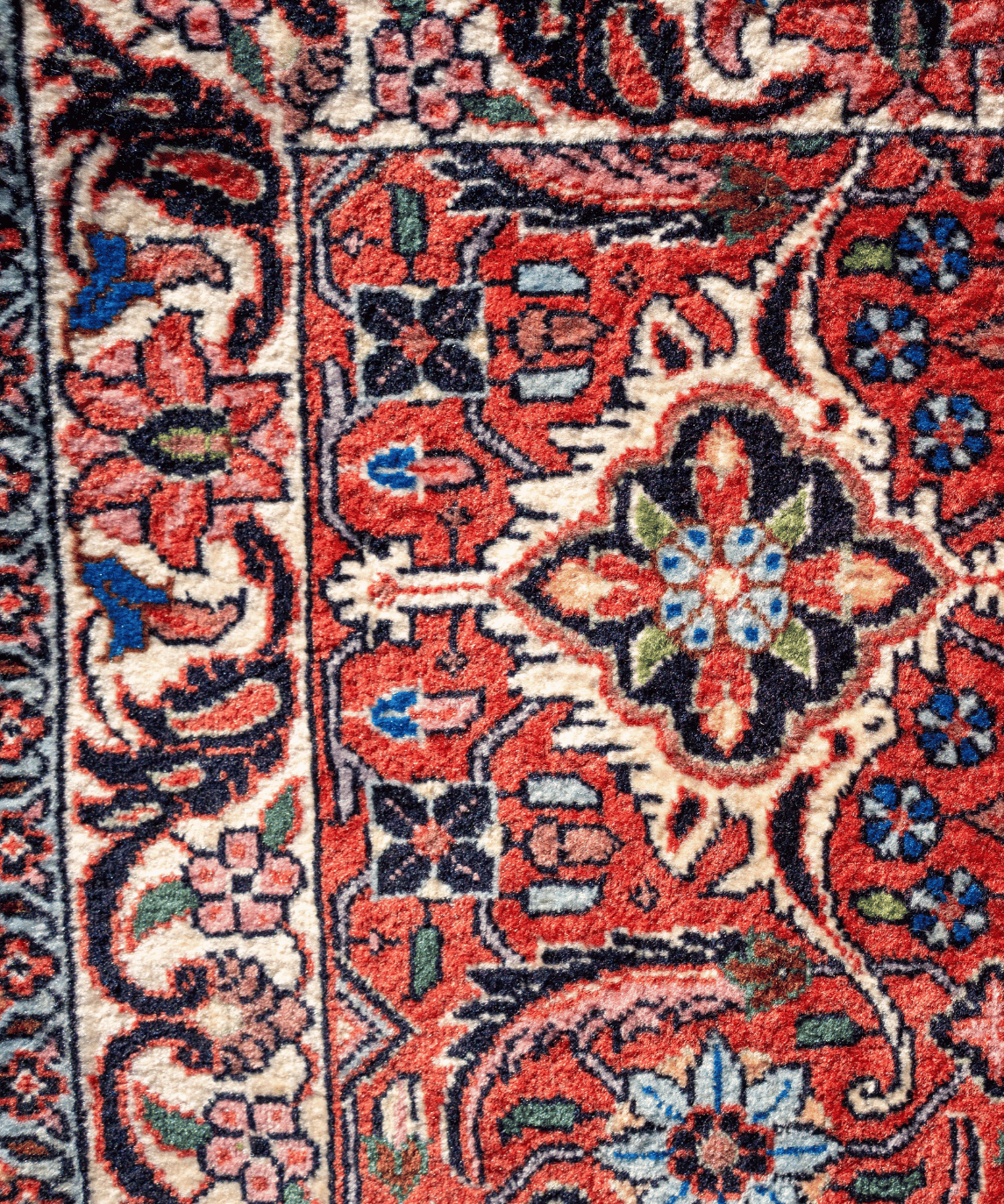 Traditional Bidjar Kork Wool Handwoven Oriental Rug – 8'4" × 8'2" View 5