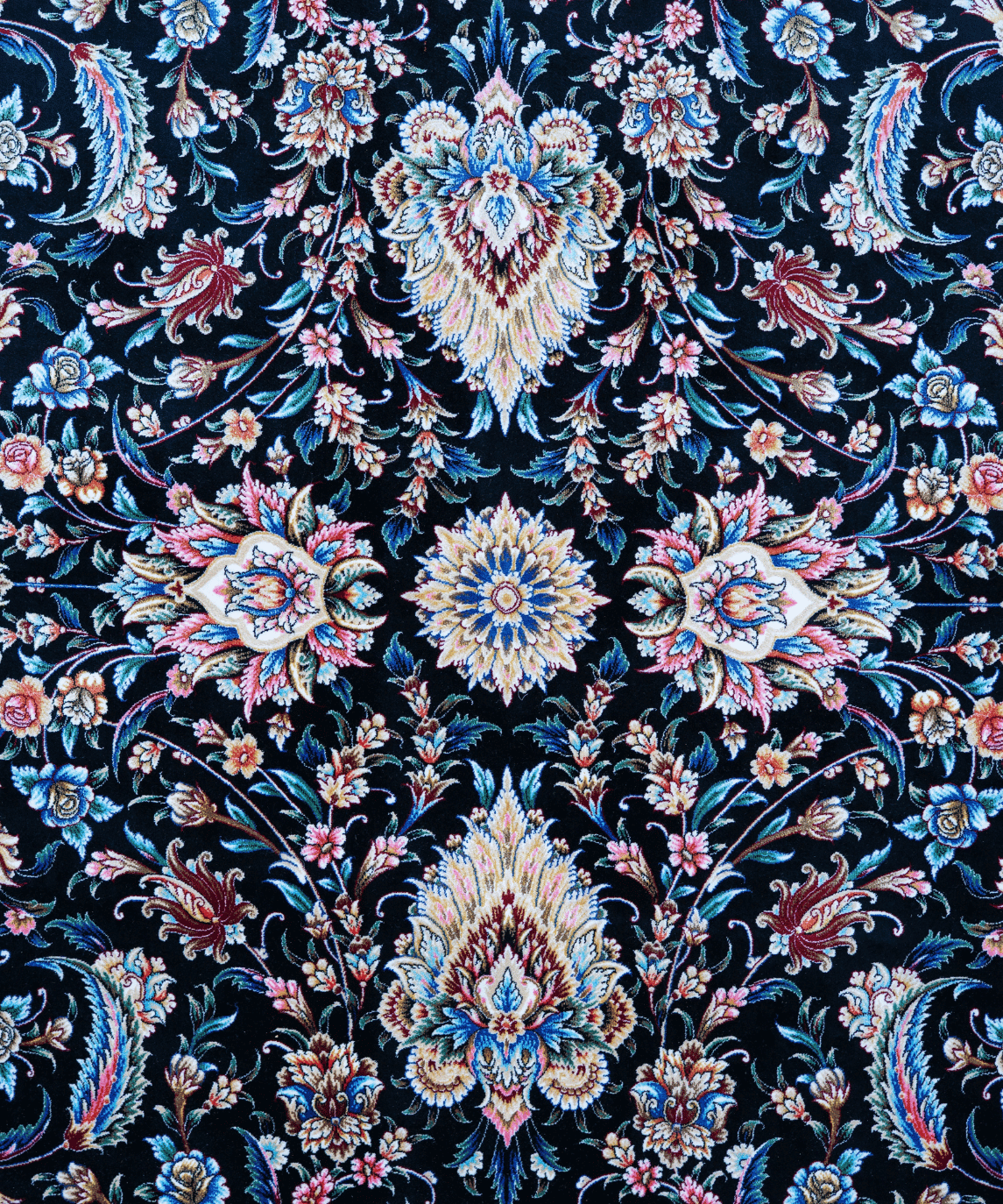 Traditional Qum Silk Handwoven Oriental Rug – 9'8" × 12'8"