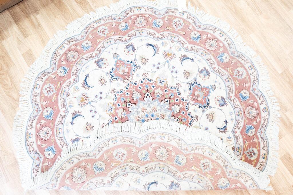 Tabriz Wool Silk Rug 5'x5' View 2