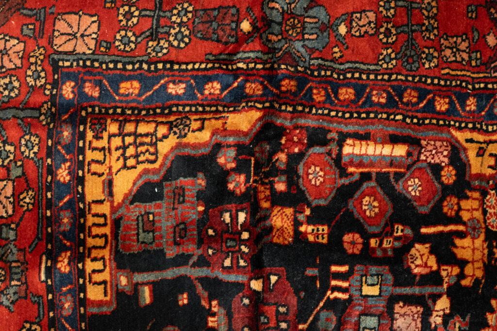 Hamadan Wool Rug 3.0x3.0 View 2