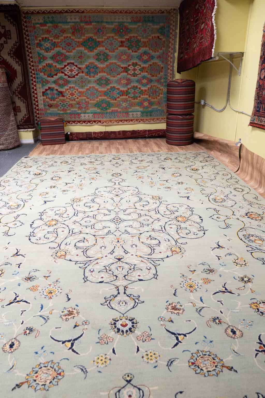 Kashan Kurk Wool Rug 9.5x12.5 View 2