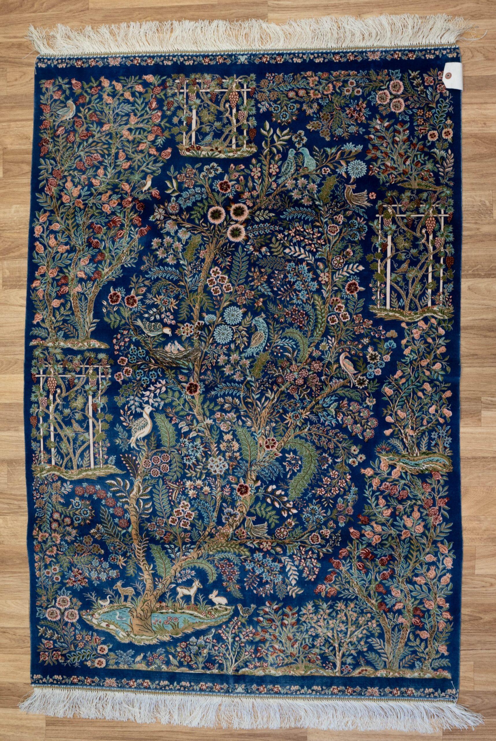 Qum Design Silk Rug 3'x5' View 1
