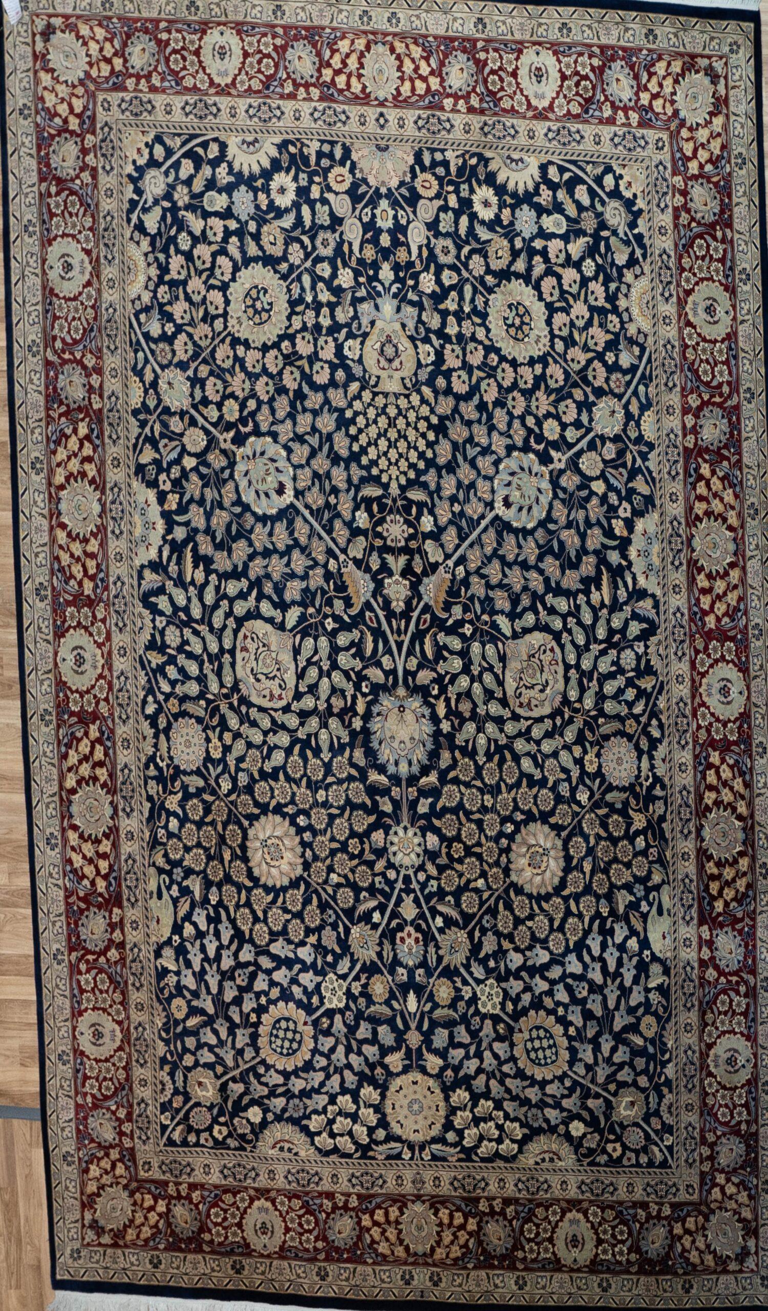 Tabriz Kurk Wool Rug 9'x12' View 1