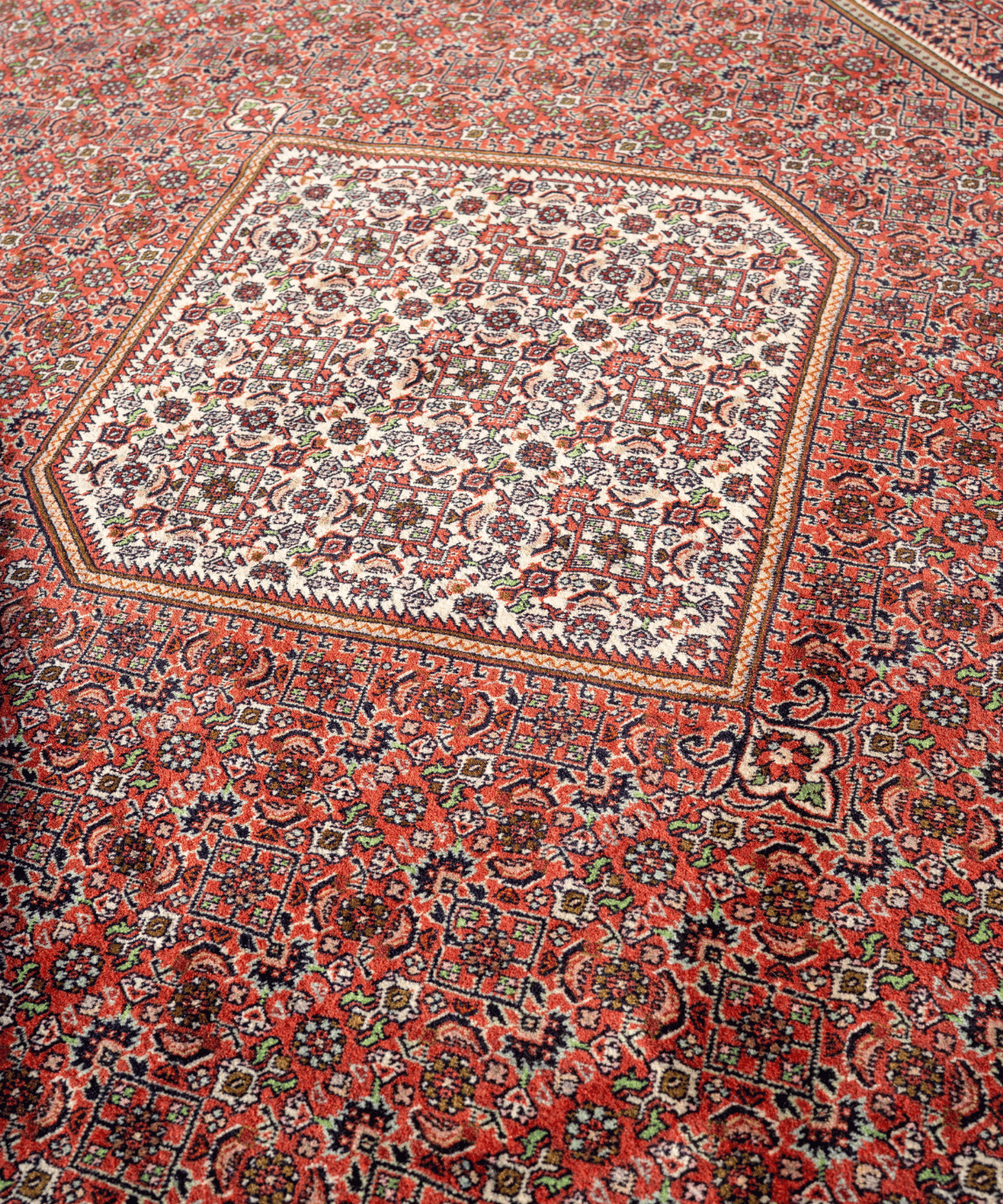 Traditional Bidjar Wool & Silk Handwoven Oriental Rug – 6'7" × 9'7" View 2