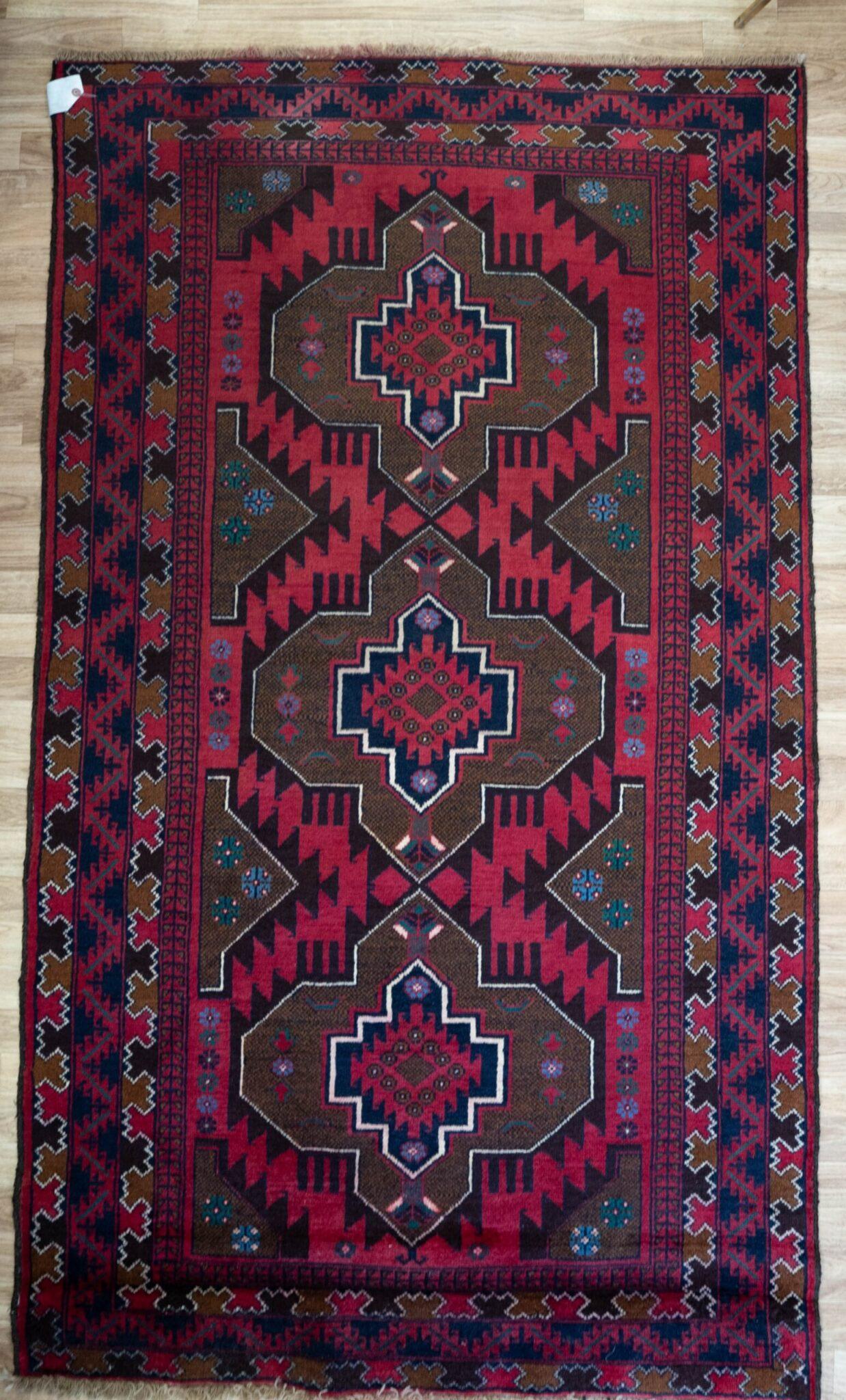 Baluch Wool Pile Rug 3.9'x6.8' View 1