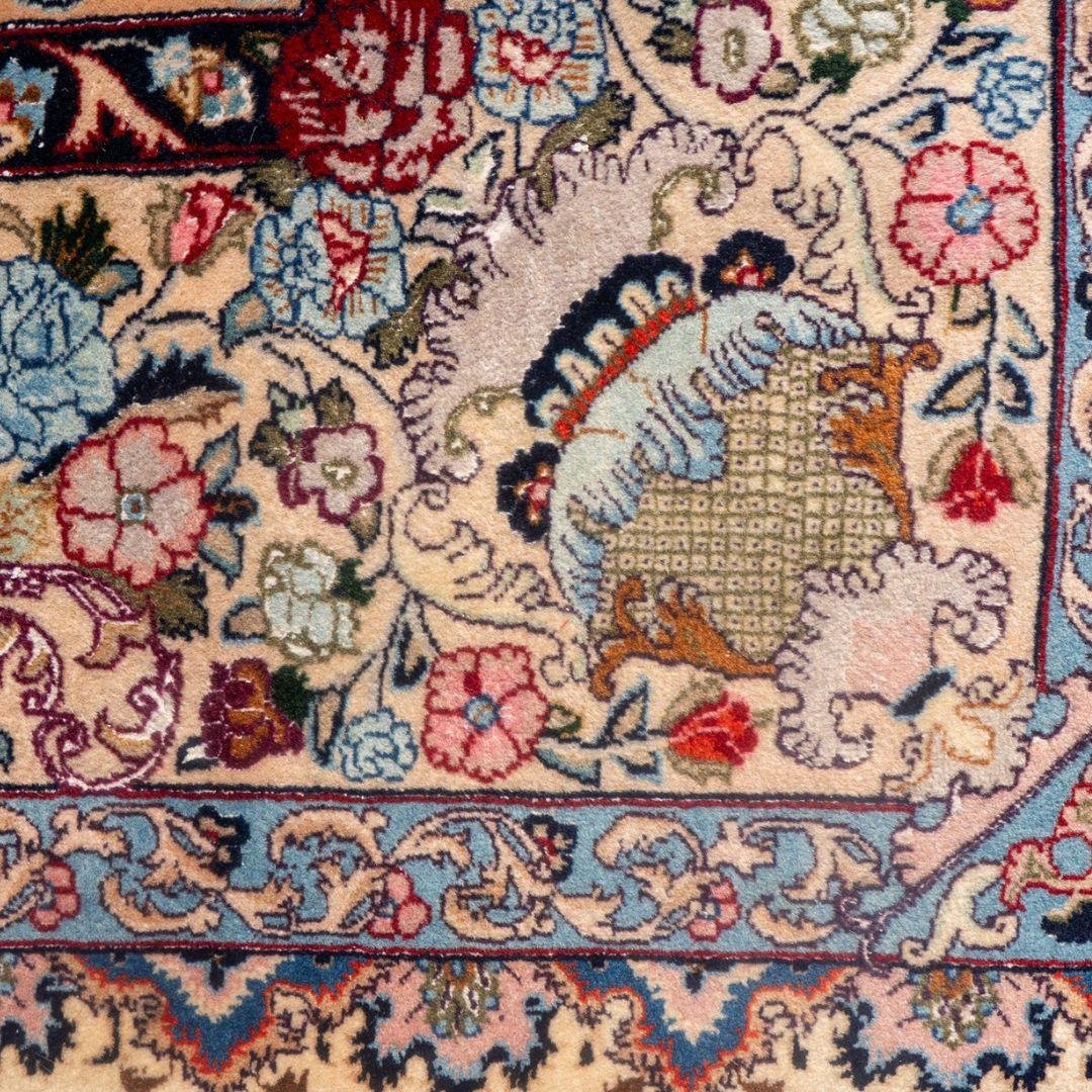 Kashmar Handwoven Blue & Ivory Wool Oriental Rug – 10×13 View 4