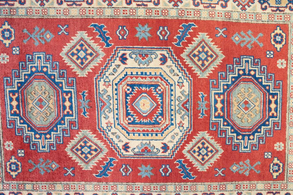 Kazak Wool Rug 3'x3' View 2