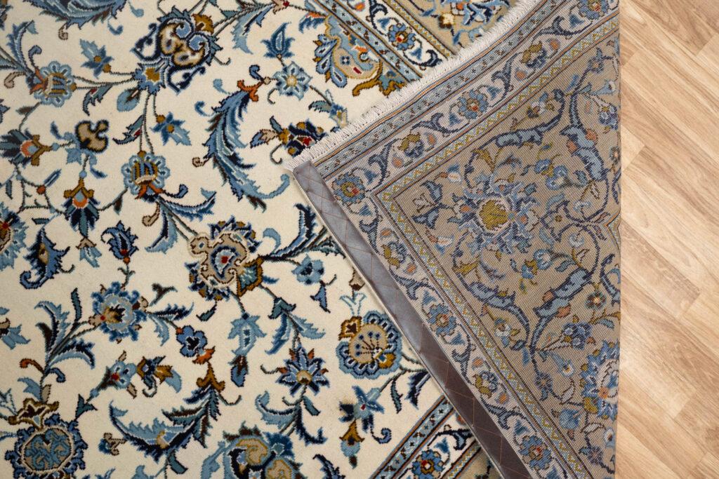 Kashan Wool Silk Rug 8.6'x11.6' View 8