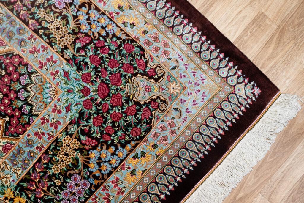 Qum Design Pure Silk Rug 8'x10' View 8