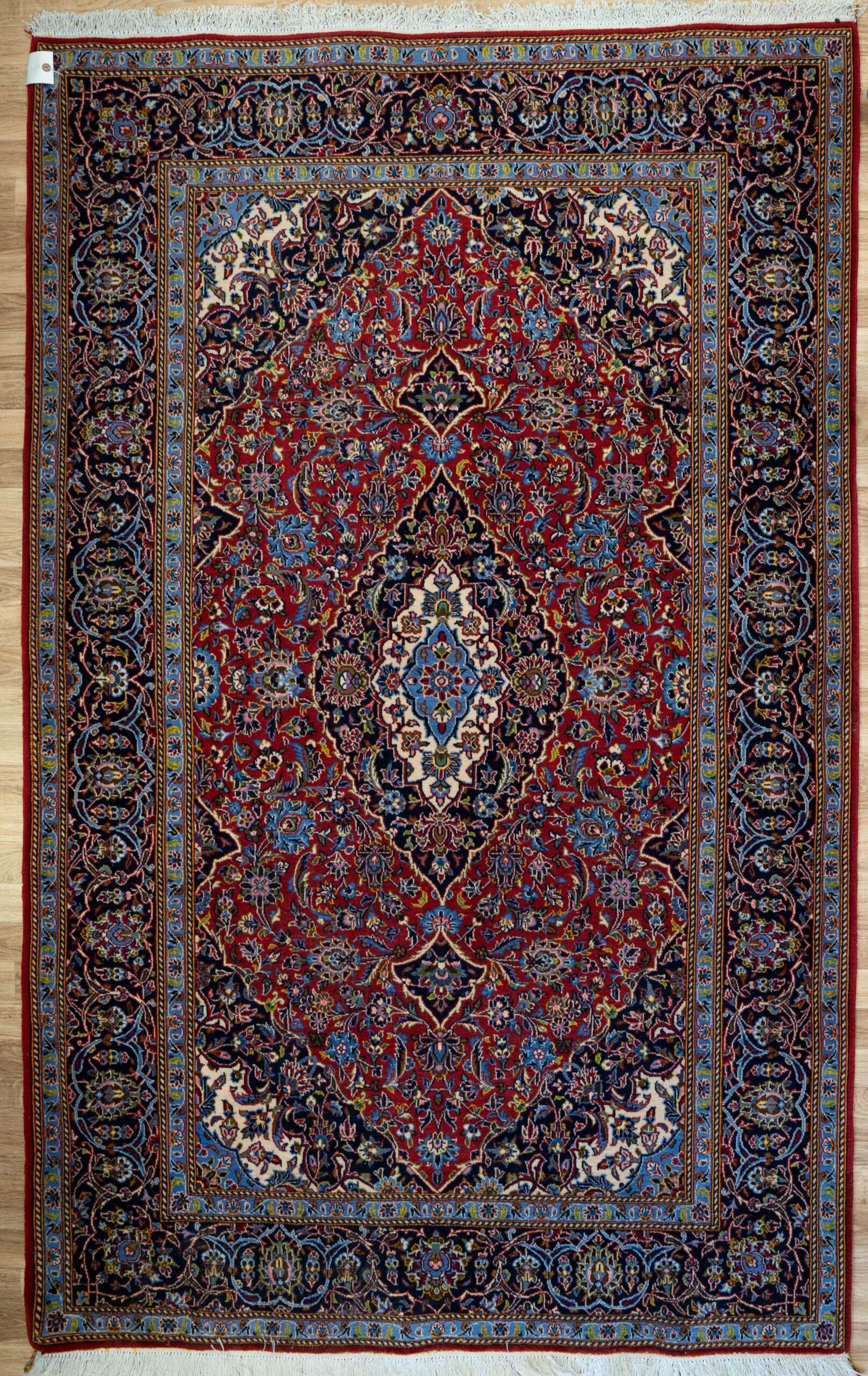 Kashan Kurk Wool Rug 4.10'x7' View 1