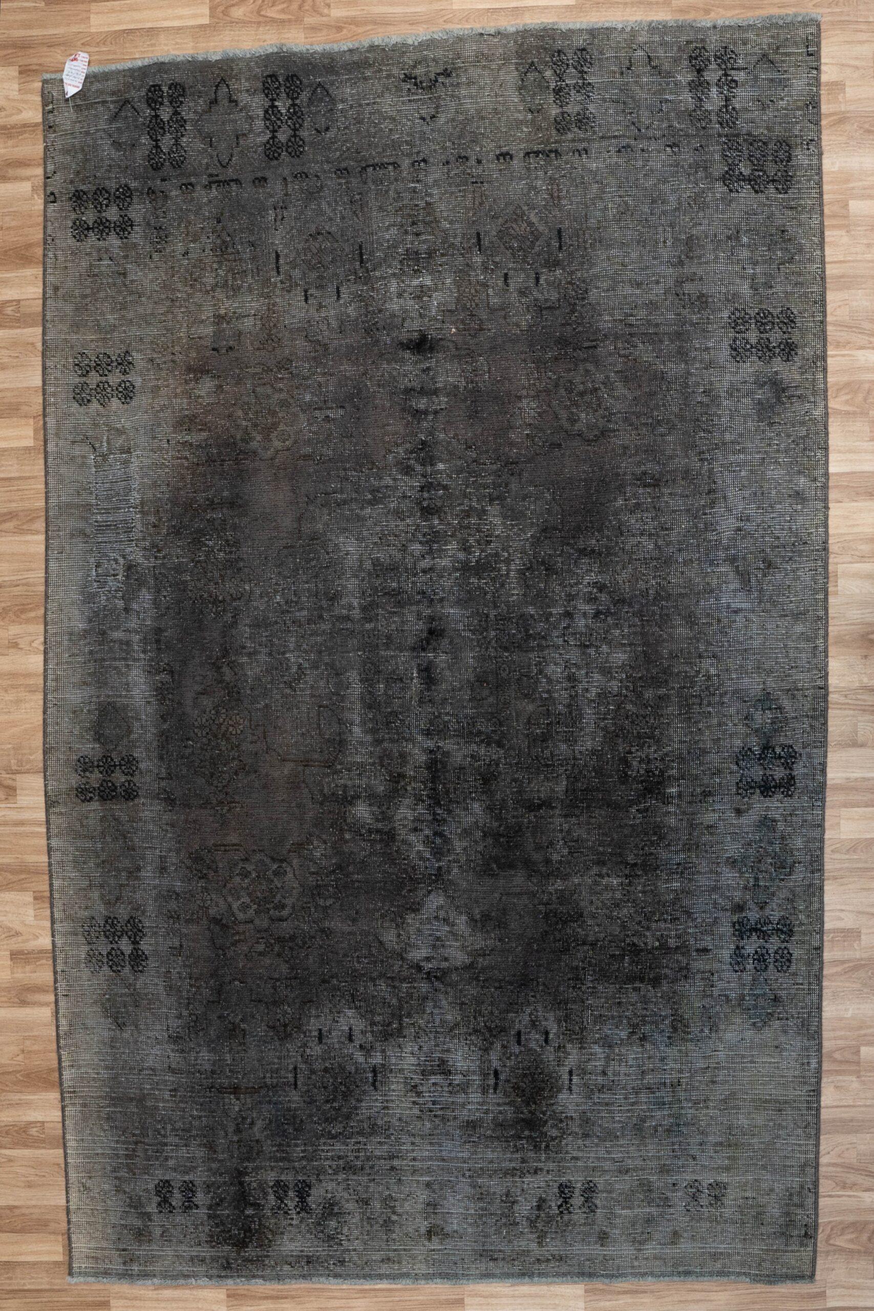 Overdyed Tabriz Wool Rug 6.8 x 9.8'