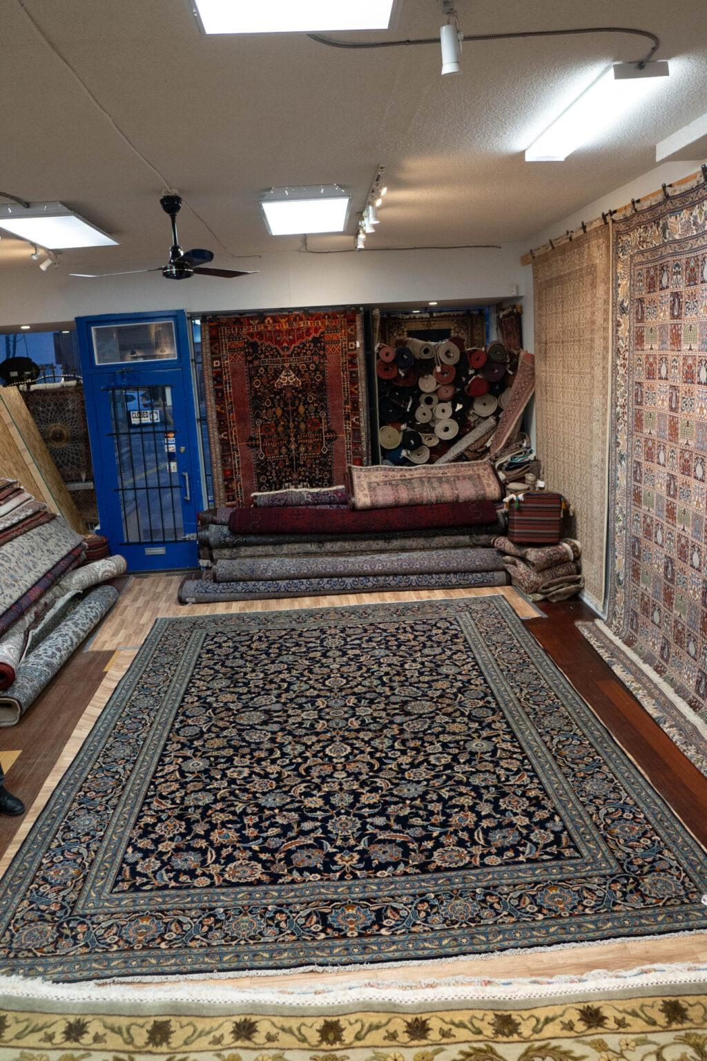 Kashan Kurk Wool Rug 10'x13.1' View 1