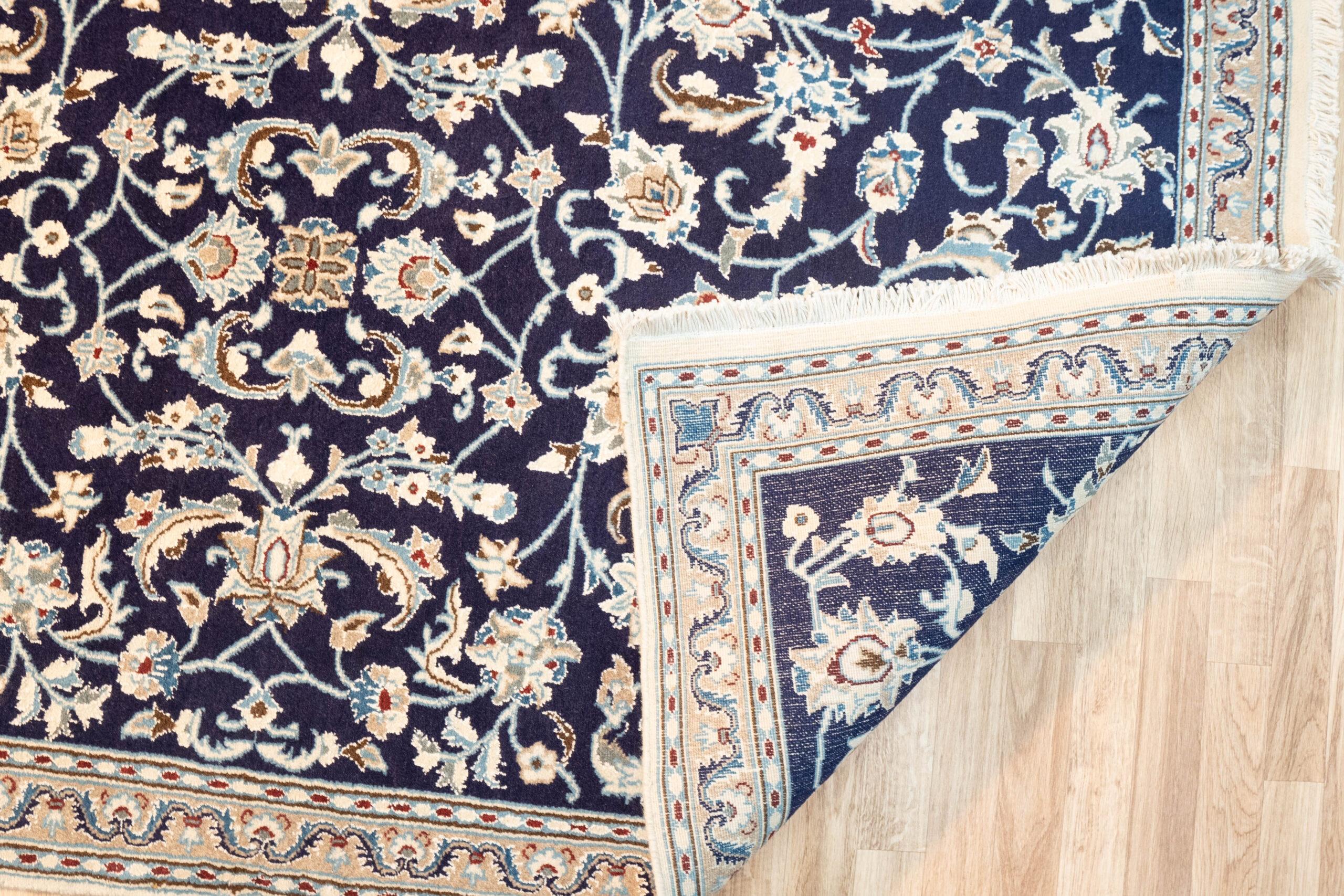 Nain Wool Silk Rug 4.1'x6.5' View 4