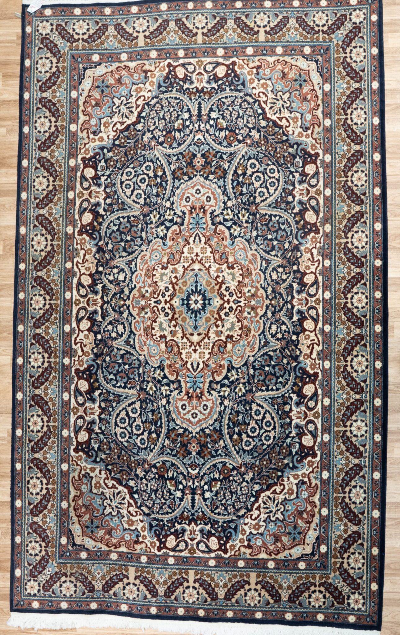 Kashan Wool Silk Rug 6.5'x9.5' View 1