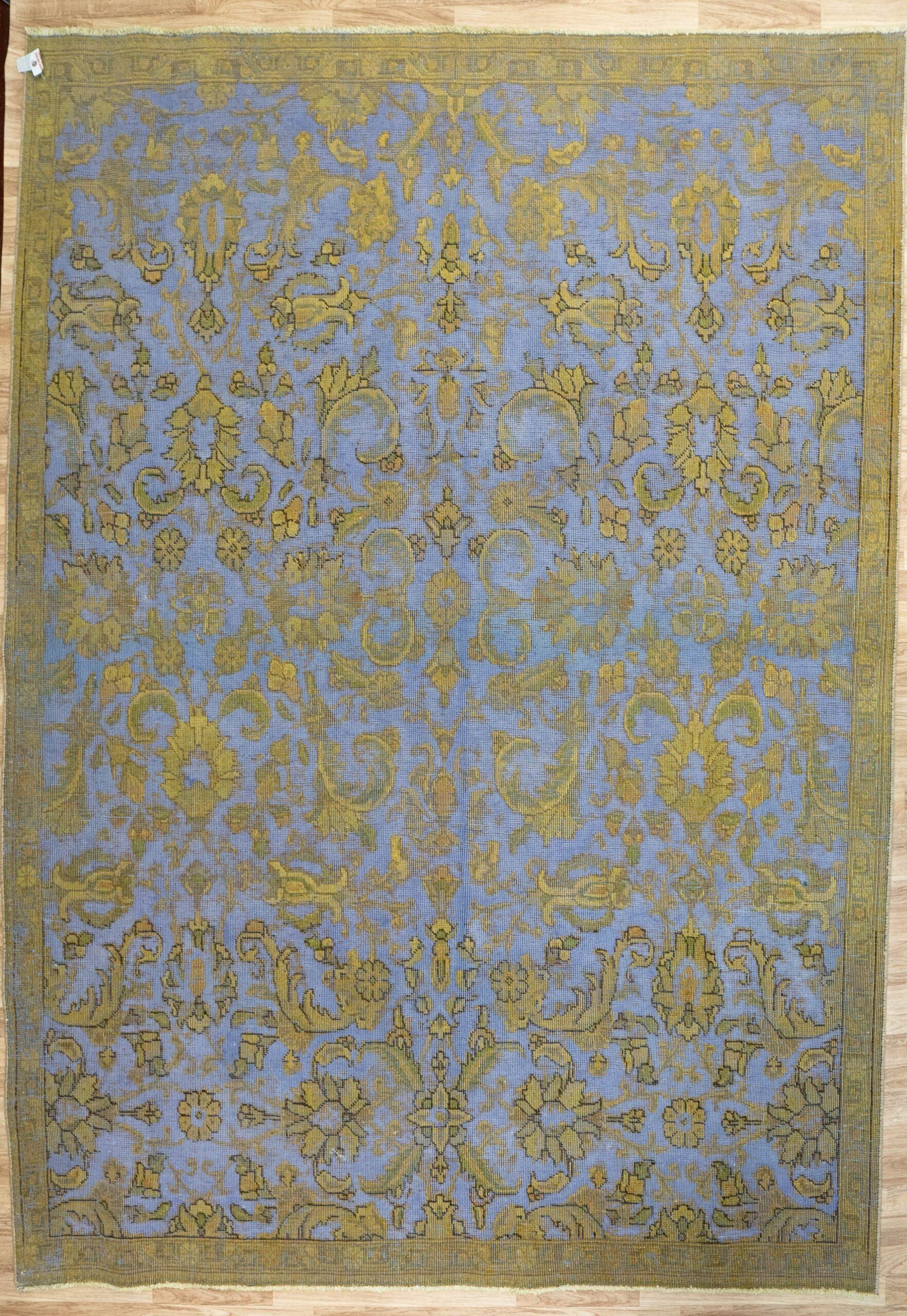 Overdyed Tabriz Wool Rug 7.4'x9' View 1