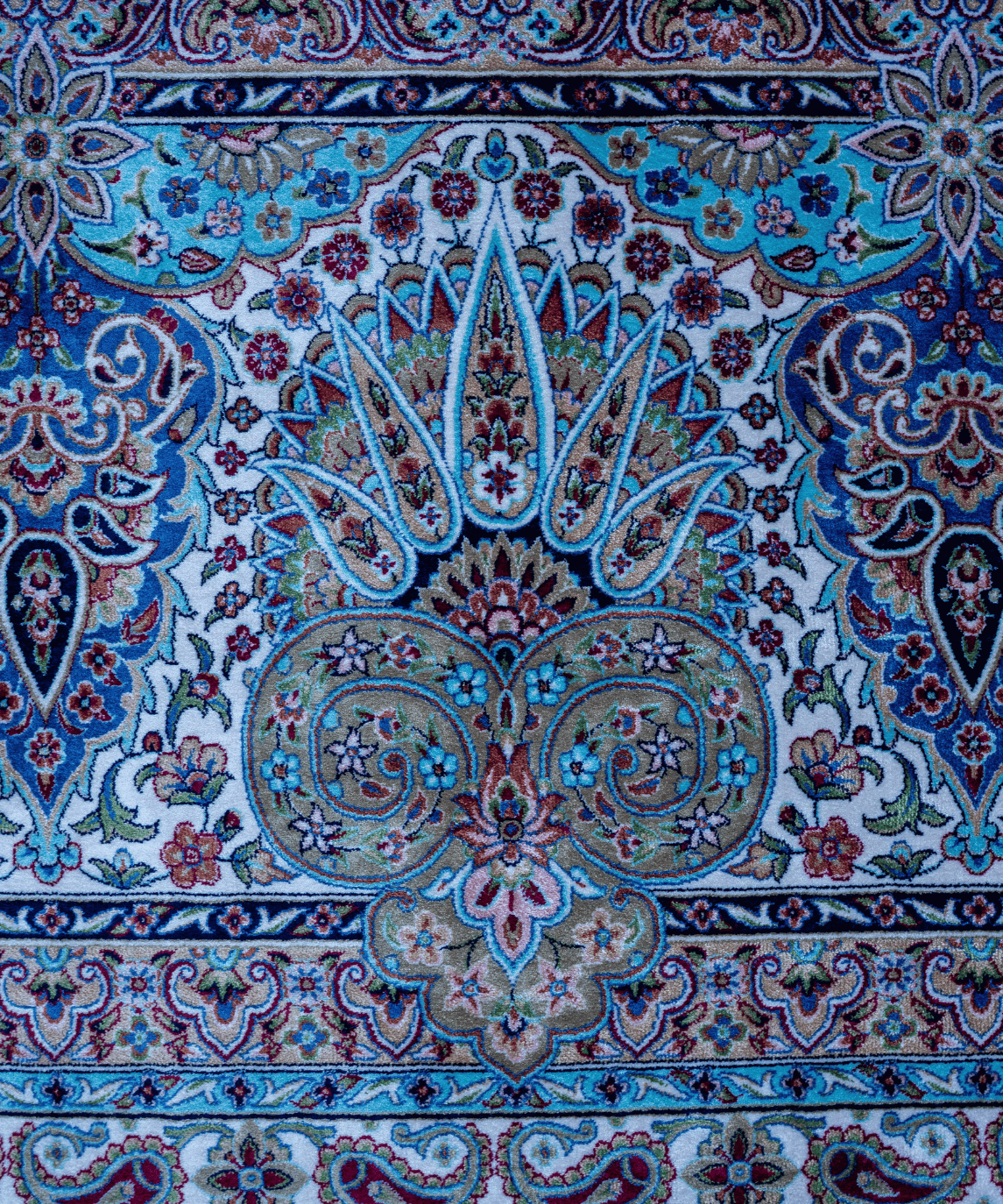 Luxury Qum Silk Handwoven Oriental Rug – 10'2" × 13'2" View 8