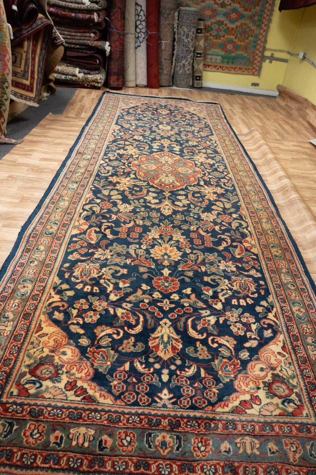 Afshar Wool Rug 13.8x5.0 View 1