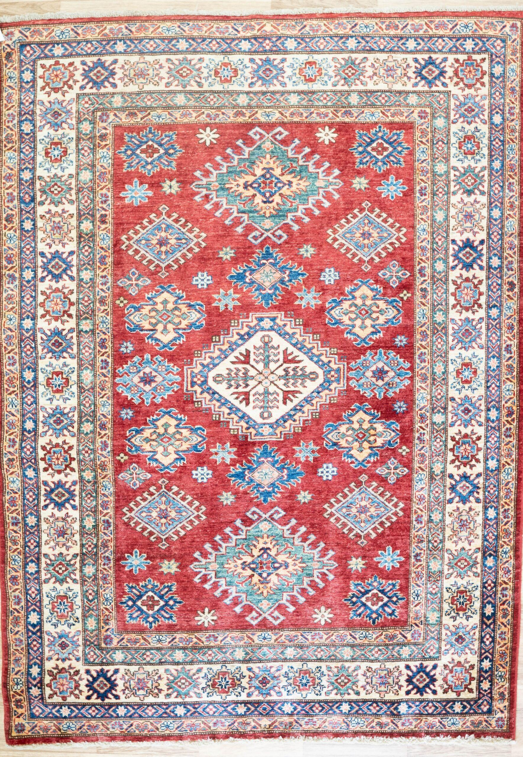 Kazak Wool Rug 5'x6.6' View 1