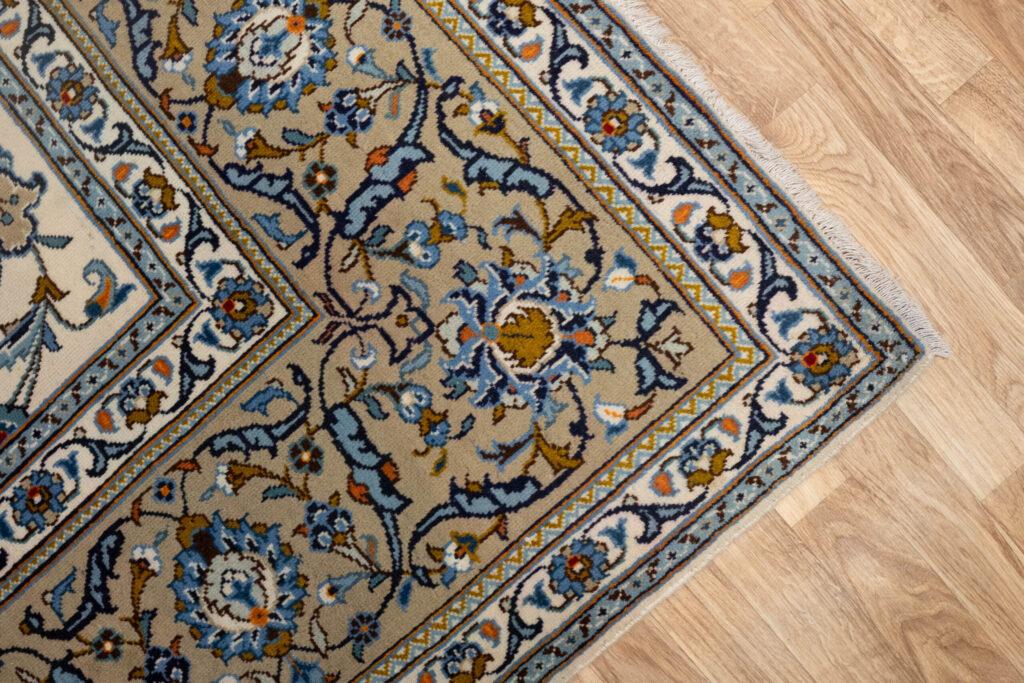 Kashan Wool Silk Rug 8.6'x11.6' View 7